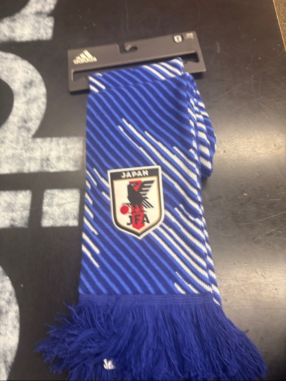 adidas Blue Japan Football Fan Scarf with Crest